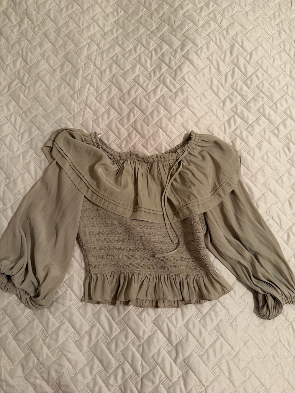 Ramy Brook Sage Off-Shoulder Smocked Blouse